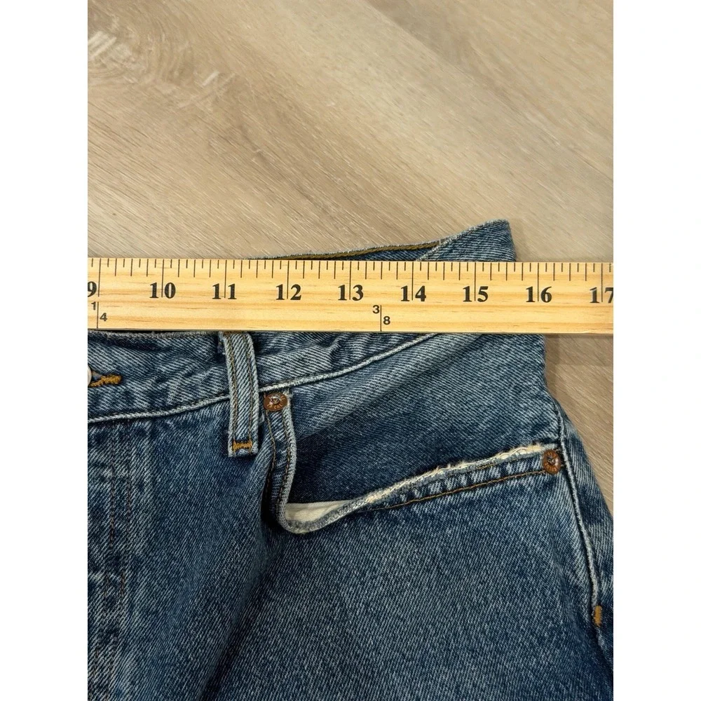 AGOLDE Dame Wide Leg Cuffed Jeans 30 High Rise Dark Wash 100% Cotton